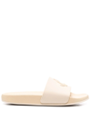 Jimmy Choo Logo-plaque Open-toe Slides In V Barley