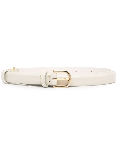 Totême Buckled Leather Belt In Neutrals