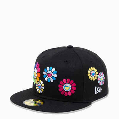 Takashi Murakami X New Era Black Baseball Cap With Flower