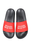 Alexander Mcqueen Show Logo-print Rubber Sliders In White