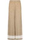 Fabiana Filippi Wide-leg Knitted Trousers In Neutrals