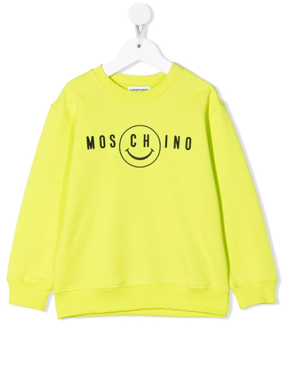 Moschino Kids' Logo-print Sweatshirt In Green