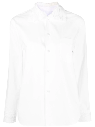 Comme Des Garçons Tao Lace-collar Shirt In White
