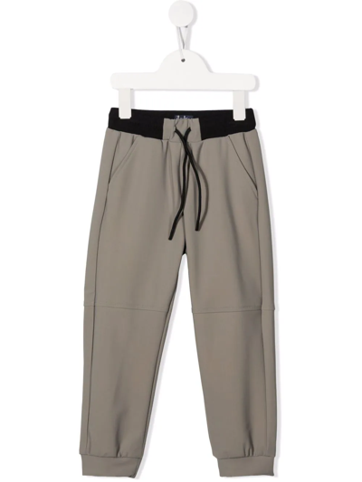Il Gufo Kids' Two-tone Tapered Joggers In Grey