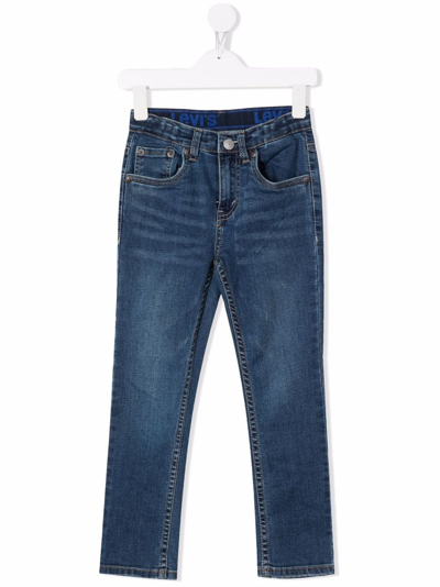 Levi's Kids' 512 Slim-cut Tapered Jeans In 蓝色