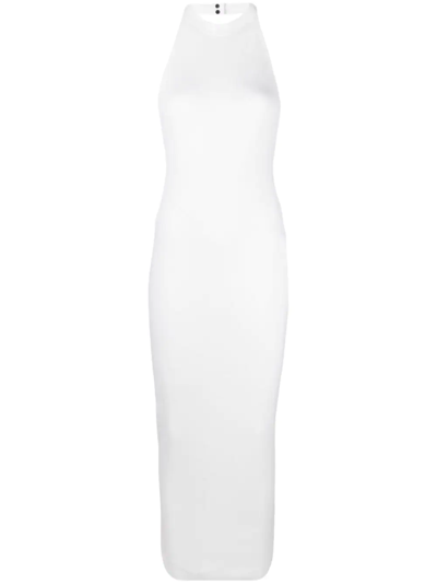 Tom Ford Ribbed-knit Halterneck Dress In White