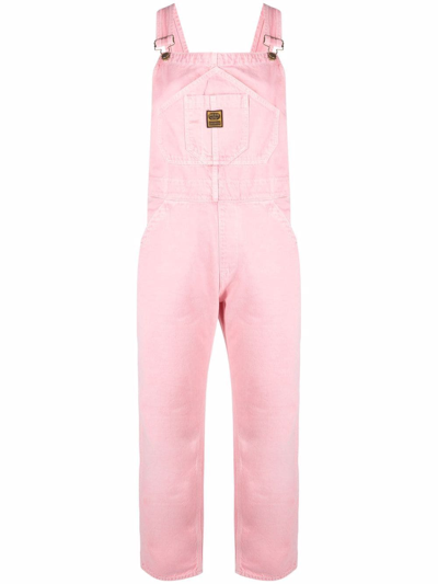 Washington Dee Cee Logo-patch Organic-cotton Jumpsuit In Pink