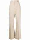 JACQUEMUS SAUGE HIGH-WAISTED FLARED TROUSERS