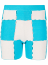 Jacquemus Le Short Gelato Stretch-cotton-blend Shorts In Blue