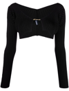 JACQUEMUS LA MAILLE PRALU CROPPED CARDIGAN