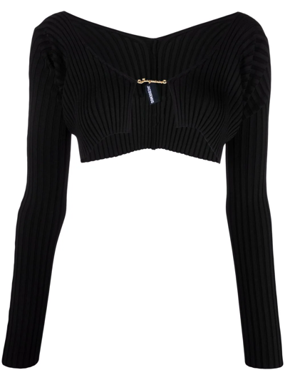 JACQUEMUS LA MAILLE PRALU CROPPED CARDIGAN