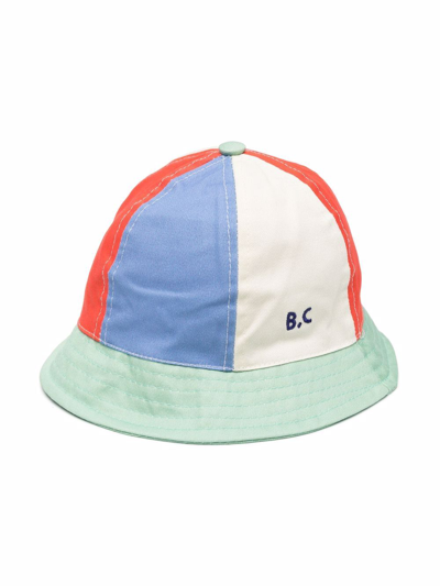 Bobo Choses Babies' Colour-block Embroidered-logo Hat In Green