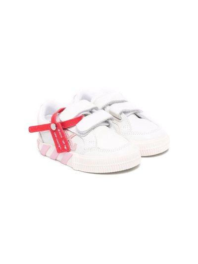 Off-white Kids' Vulcanized Touch-strap Sneakers In White