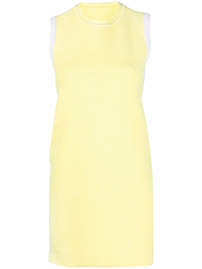 Jacquemus La Robe Sorbetto混棉连衣裙 In Yellow,light Blue