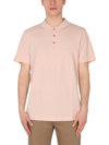 Theory Bron Cotton Regular Fit Polo Shirt In Pink