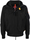 Parajumpers Gobi Black Nylon Jacket With Pockets In Schwarz