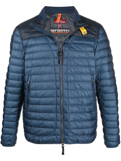 Parajumpers Two-tone Padded Jacket In Blau