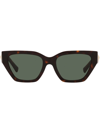 Valentino One Stud Acetate Cat-eye Sunglasses In Grün