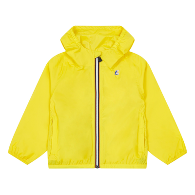 K-way Kids' Green Contrast Zip Up Jacket In Verde