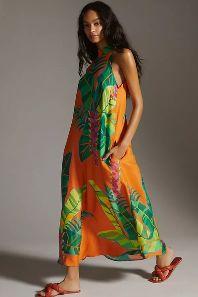 Farm Rio Halter Maxi Dress In Assorted