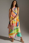 Farm Rio Halter Maxi Dress In White