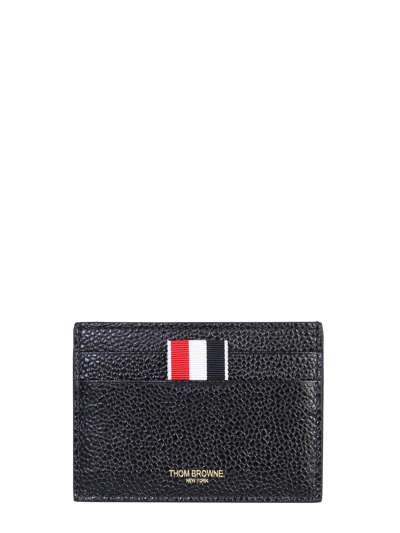 Thom Browne Card Holder With Logo In Black