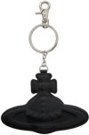 VIVIENNE WESTWOOD BLACK LEATHER MIRROR CHELSEA KEYRING