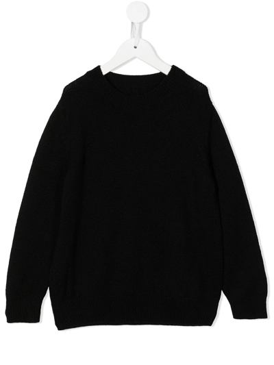 The Row Kids' Long-sleeve Cashmere Jumper In Black