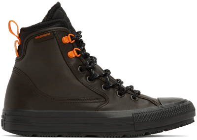 Converse Chuck Taylor All Star Hi All Terrain Leather Sneaker Boots In Velvet Brown