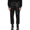 SONG FOR THE MUTE BLACK TAB KNEE PATCH POCKET TROUSERS