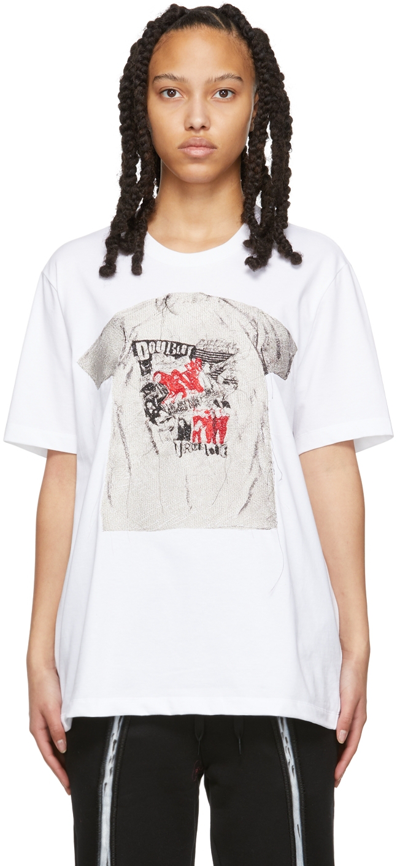 Doublet White Photo Stitch T-shirt