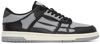 Amiri Skel-top Colour-block Leather Sneakers In Grey,black