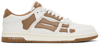 Amiri White & Brown Low Skel Top Sneakers In White / Brown-smooth