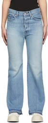 Doublet Blue Recycled Flared Jeans In Indigo