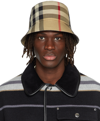 Burberry Check Bucket Hat In Archive Beige