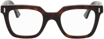 Cutler And Gross Tortoiseshell Square-frame Glasses In Braun