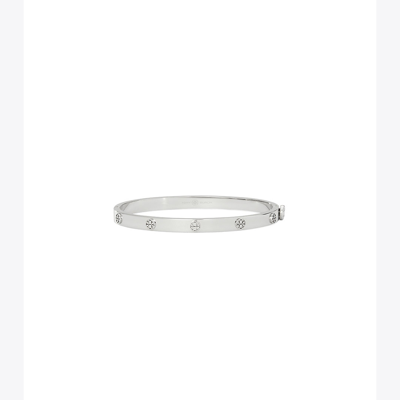 Tory Burch Miller Stud Hinge Bracelet In Silver