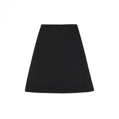 Bottega Veneta Black Stretch Wool Blend Mini Skirt