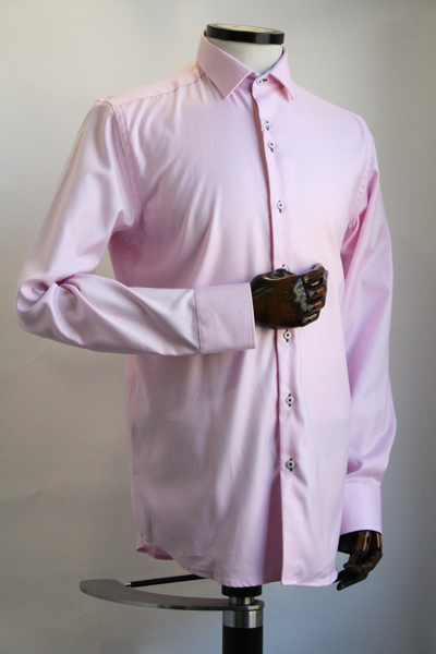 Marnelli Sartoria Pink Self-stripe Cotton Shirt