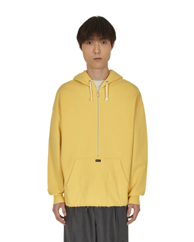 Undercoverism Split Hooded Sweatshirt In Yellow