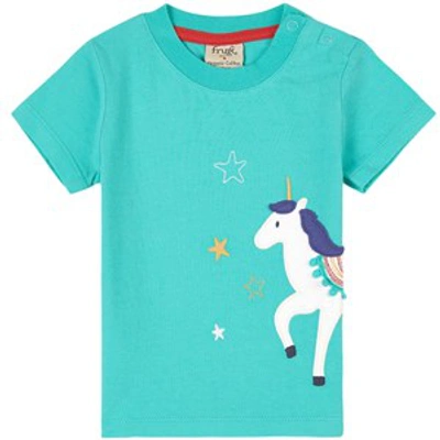 Frugi Babies' Girls Green Unicorn T-shirt