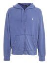 Polo Ralph Lauren Cotton Blend Fleece Solid Classic Fit Hoodie In Blue