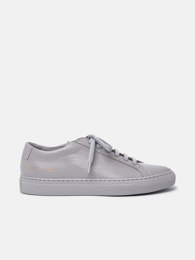 Common Projects Ash Leather Achilles Sneakers In Grey