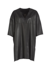 RICK OWENS RICK OWENS SHORT SLEEVED LEATHER CAPE