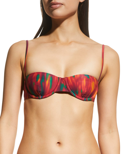 Weworewhat Delilah Low-rise Hipster Bikini Bottoms In Spicy Ornge Mlt