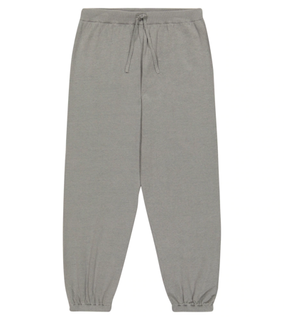 Caramel Kids' Rumex Linen And Cotton Sweatpants In Grey Twill