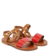 Bonpoint Apis Patent Leather Sandals In Poppy