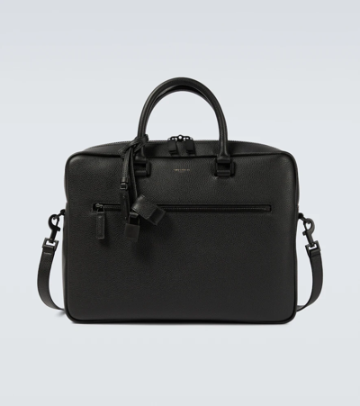 Saint Laurent Sac De Jour Full-grain Leather Briefcase In Black