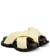 Jil Sander Crossover-toe Platform Sandals In Pastel Yellow
