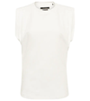 Isabel Marant Zutti Padded-shoulder Cotton-jersey T-shirt In White